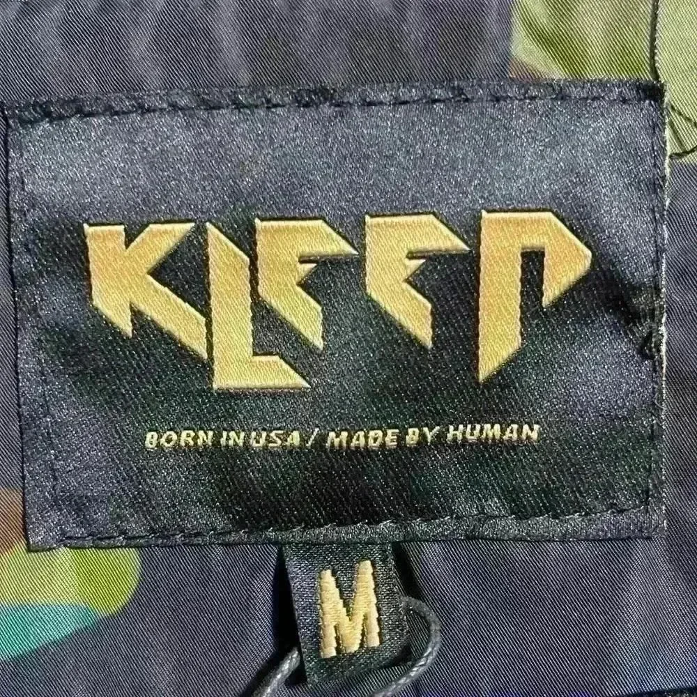Kleep Camo Coach Jacket M Snap Front Logo Streetwear NWT